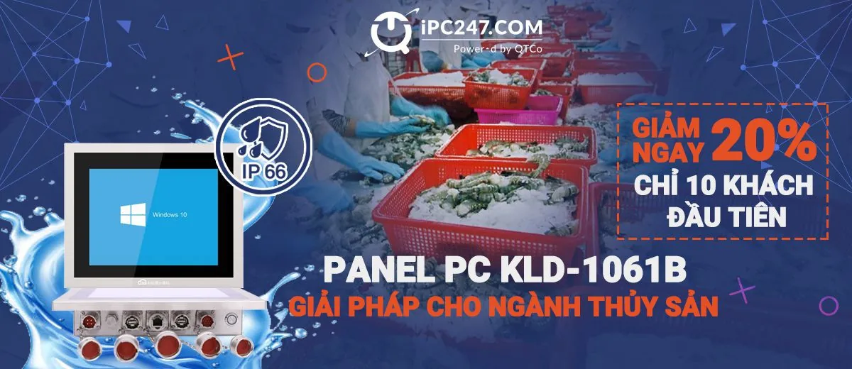 Sử dụng thiết bị máy tính công nghiệp để xử lý nước thải tại nhà máy chế biến thủy sản