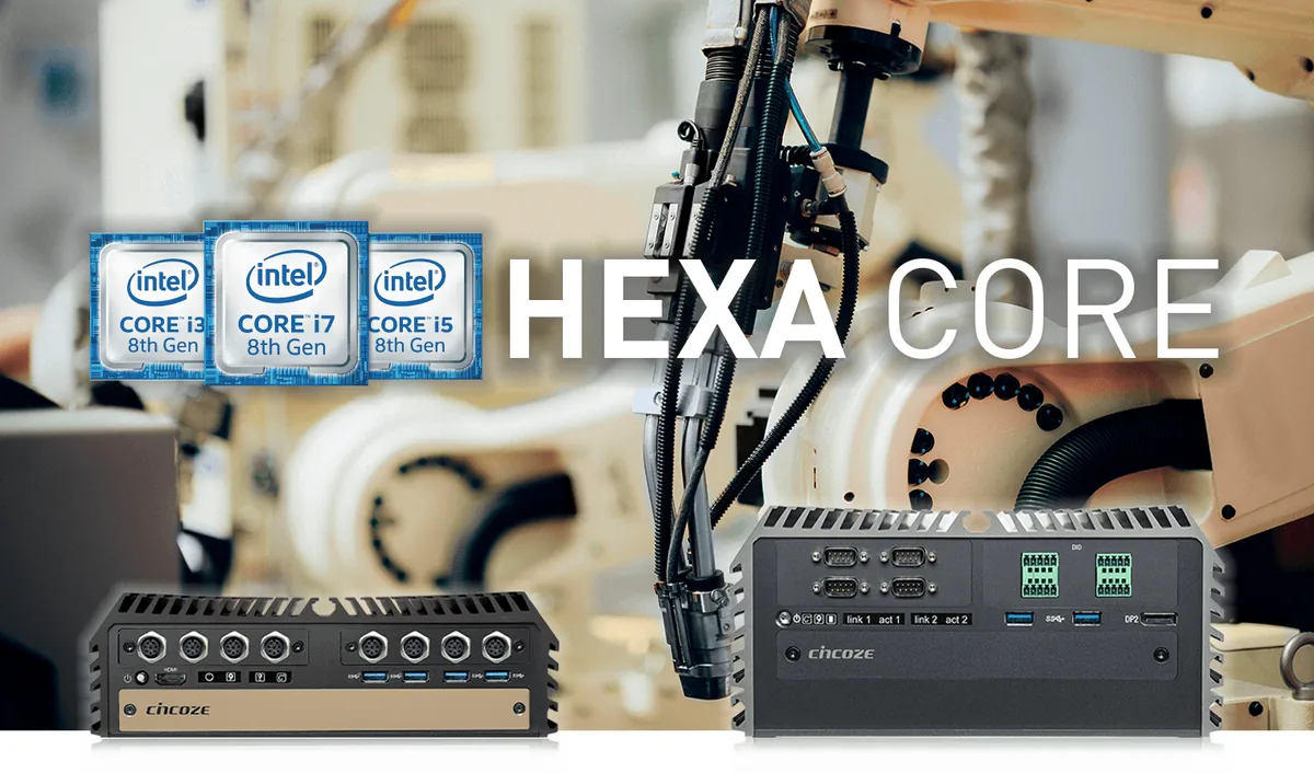 Máy Tính Không Quạt Cincoze Hỗ Trợ Bộ Xử Lý Intel® Thế Hệ Thứ 8 Mới Nhất